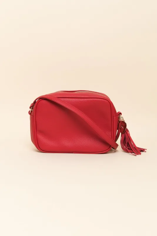 Katie Red Crossbody Bag sold by Blue Bungalow
