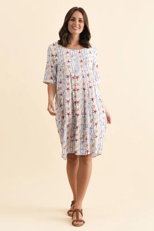 Nina Cream Beach Pocket Dress sold by Blue Bungalow