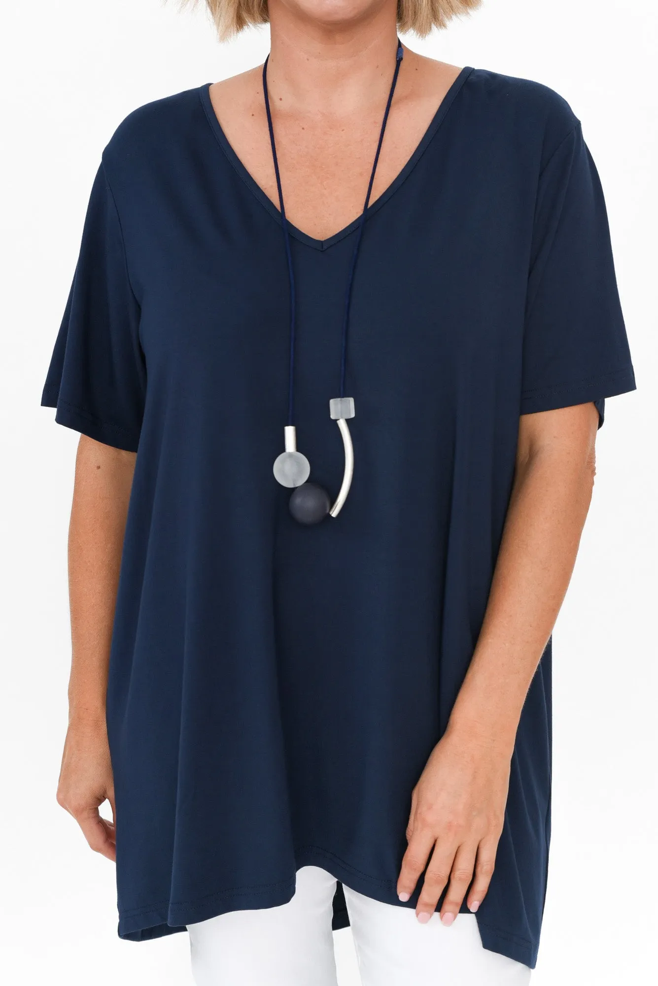Novella Navy Bamboo Top sold by Blue Bungalow product image thumbnail 5