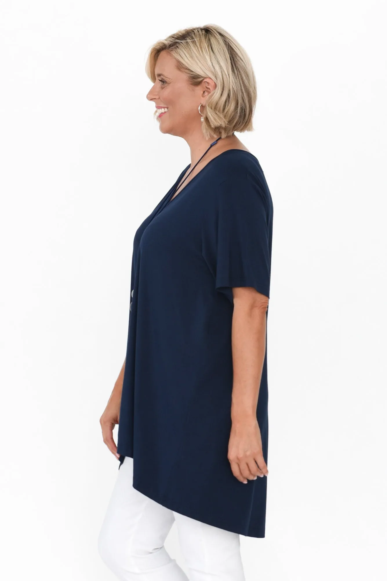 Novella Navy Bamboo Top sold by Blue Bungalow product image thumbnail 3