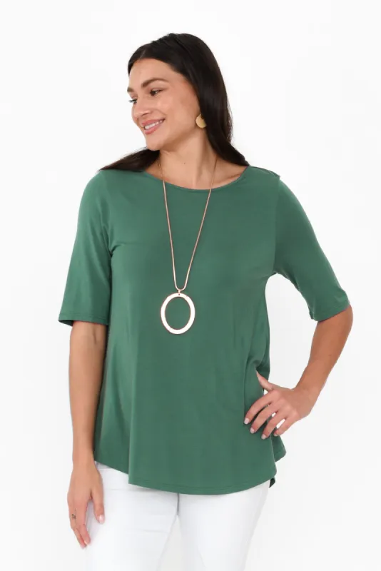 Buttery Emerald Half Sleeve Tee sold by Blue Bungalow