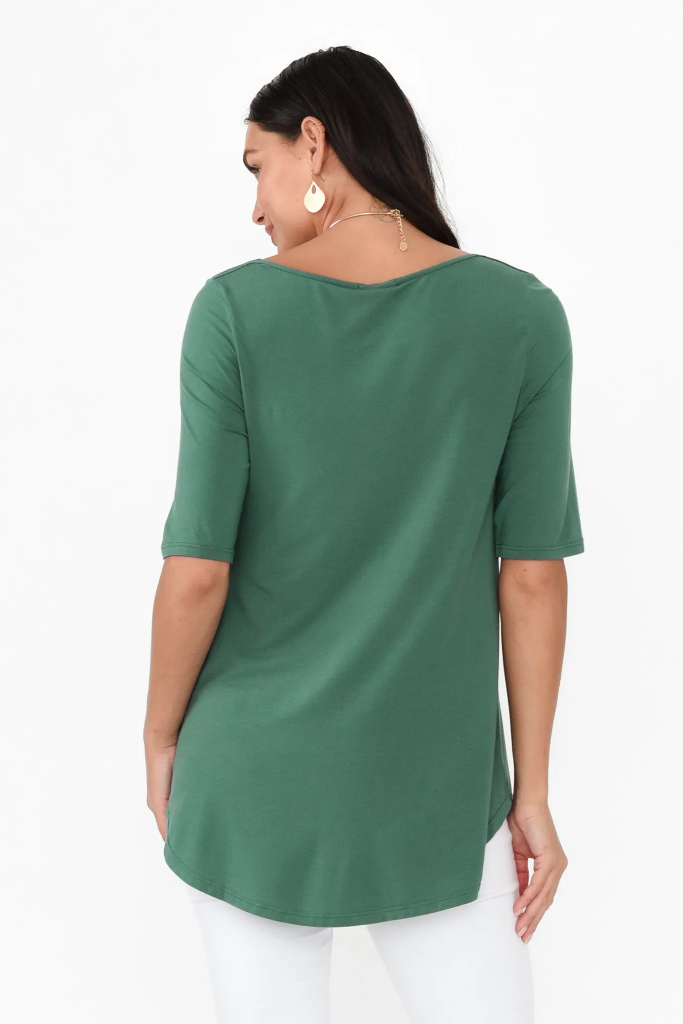 Buttery Emerald Half Sleeve Tee sold by Blue Bungalow product image thumbnail 3