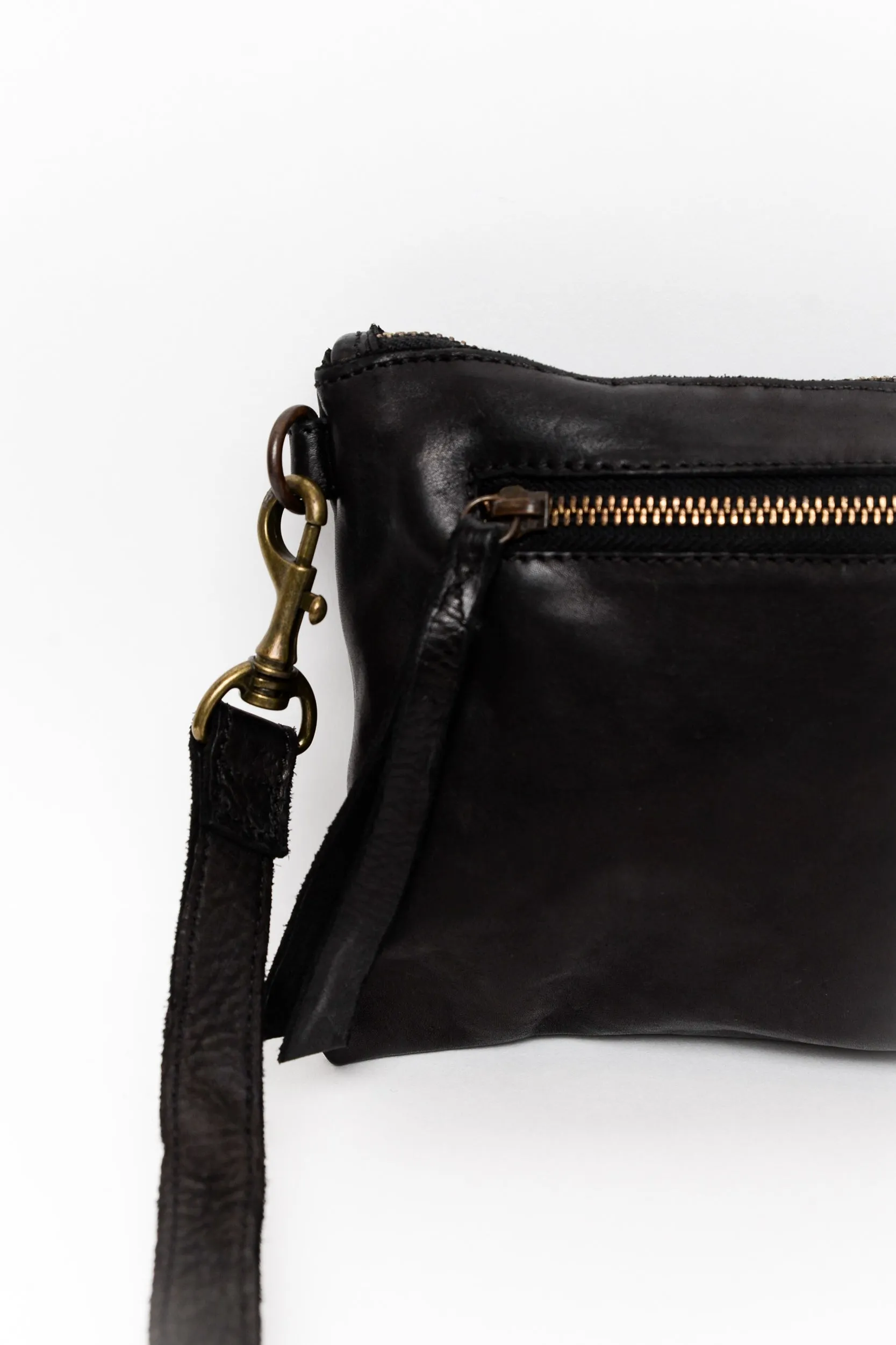 Monterey Black Leather Crossbody Bag sold by Blue Bungalow product image thumbnail 2