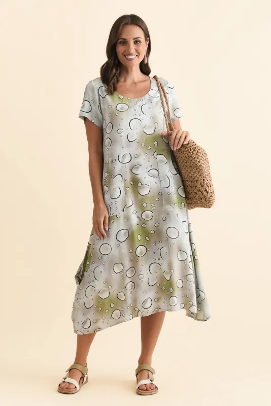 Lula Sage Bubble Linen Cotton Dress made by Blue Bungalow