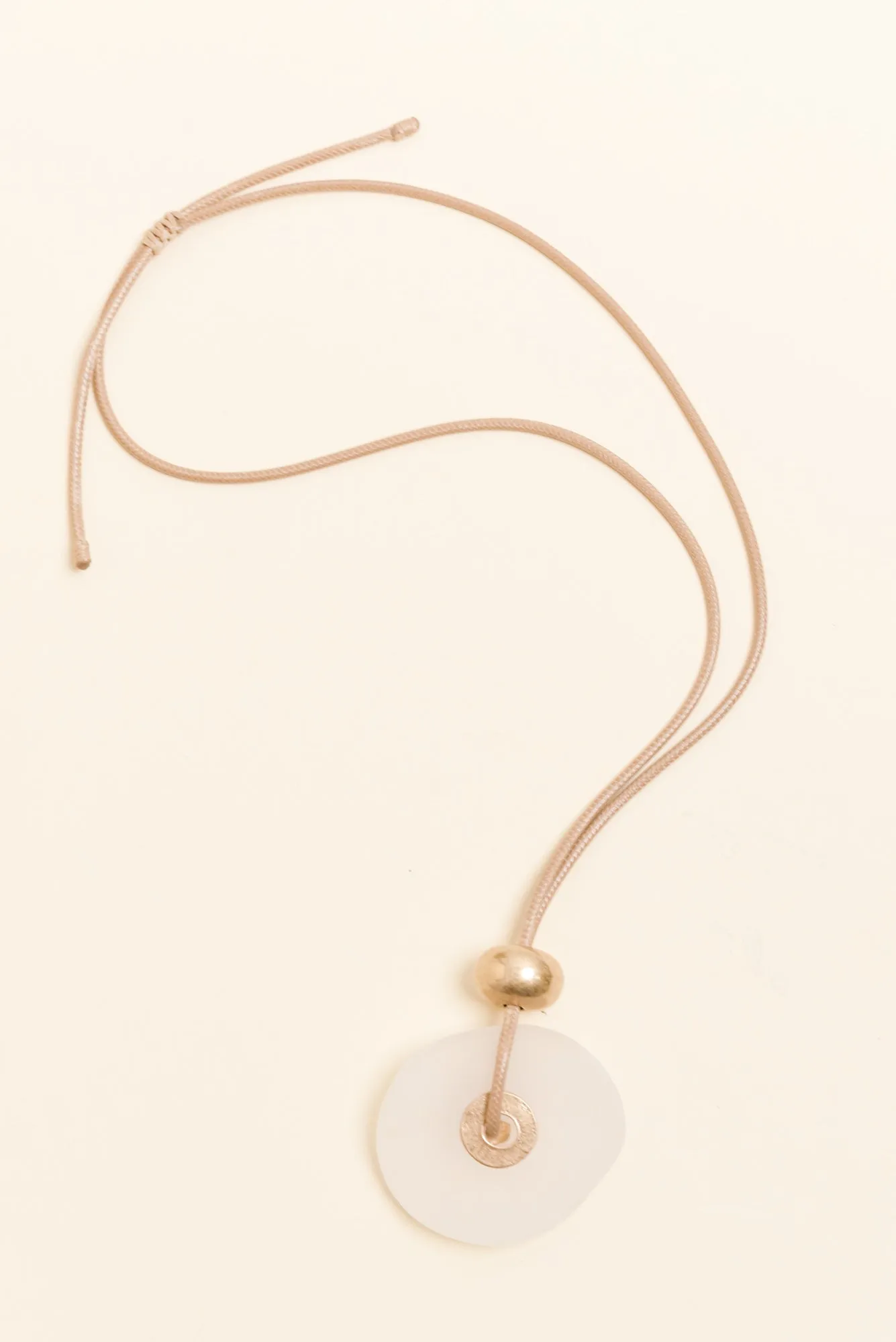Camille White Stone Pendant Necklace sold by Blue Bungalow
