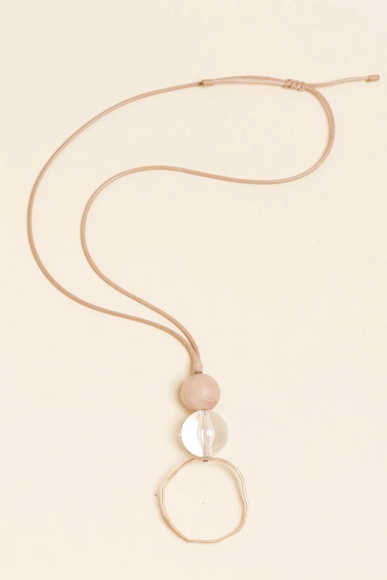 Ambra Natural Beaded Pendant Necklace sold by Blue Bungalow