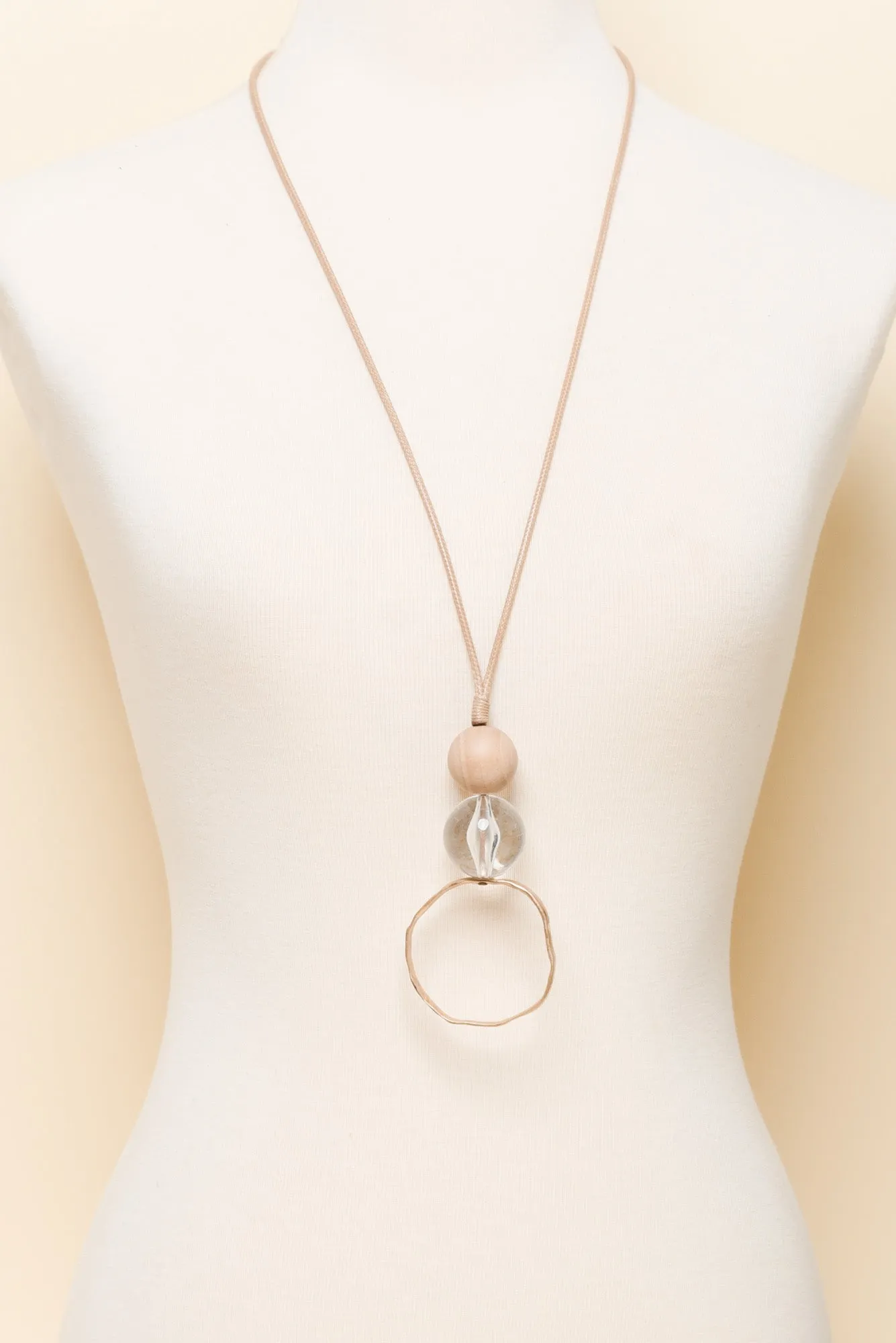 Ambra Natural Beaded Pendant Necklace sold by Blue Bungalow product image thumbnail 2