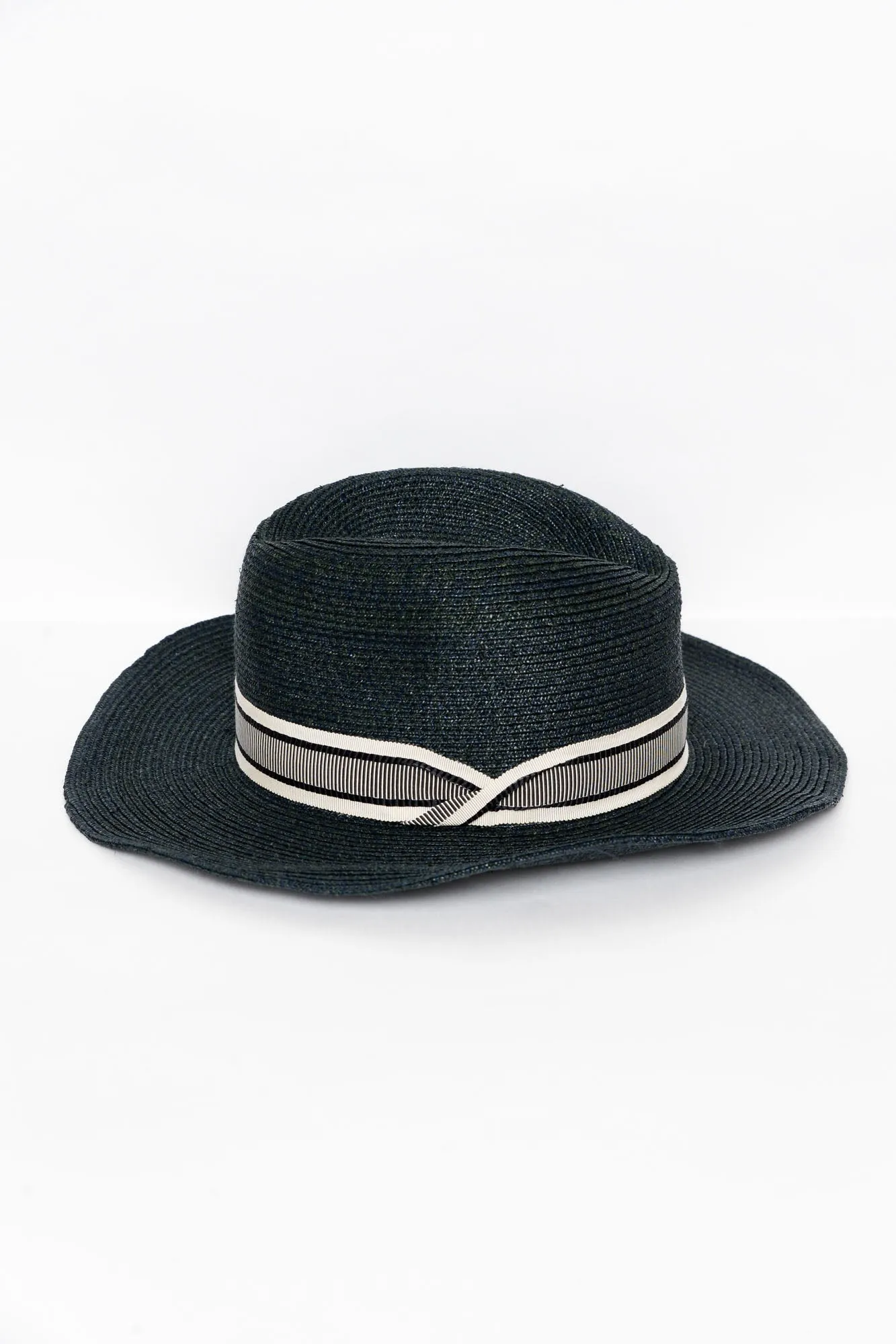 Belmont Navy Raffia Fedora sold by Blue Bungalow product image thumbnail 2