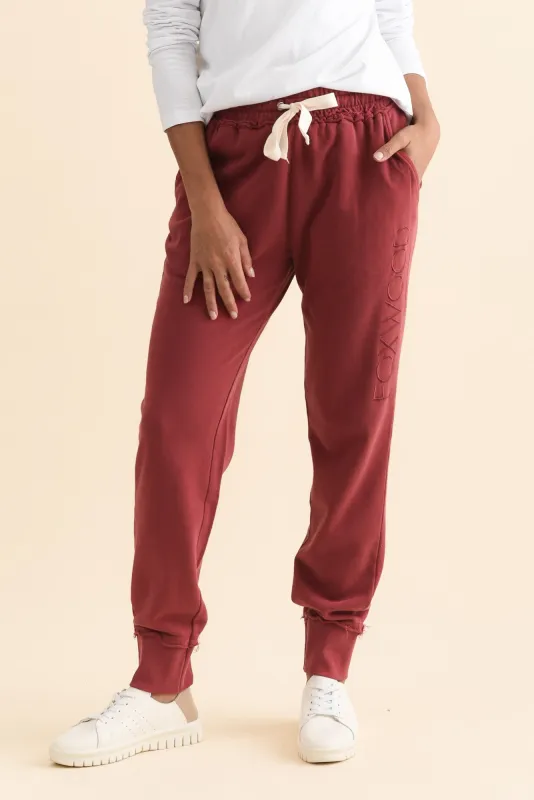 Simplified Cherry Cotton Drawstring Sweatpants made by Foxwood Clothing