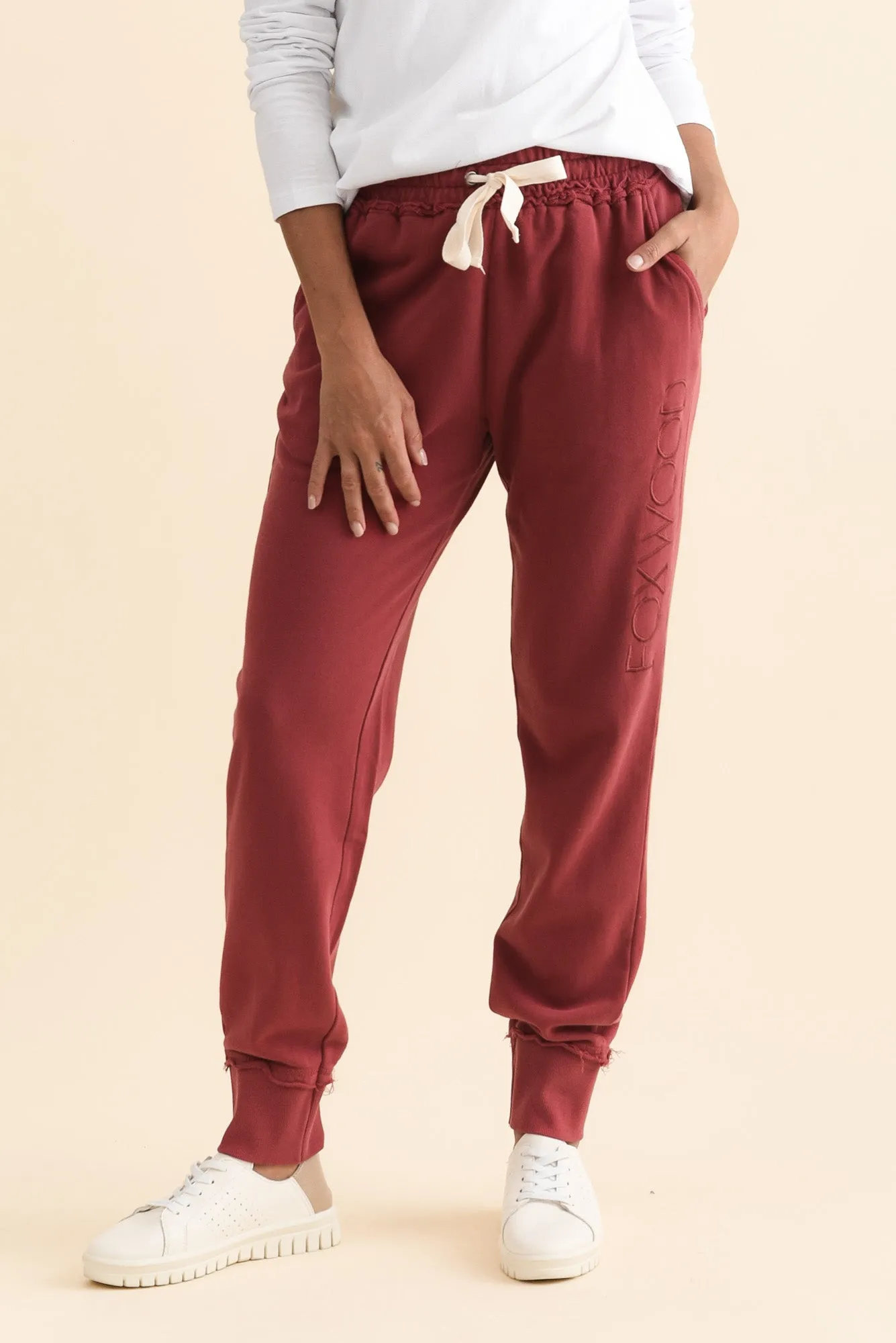 Simplified Cherry Cotton Drawstring Sweatpants sold by Blue Bungalow