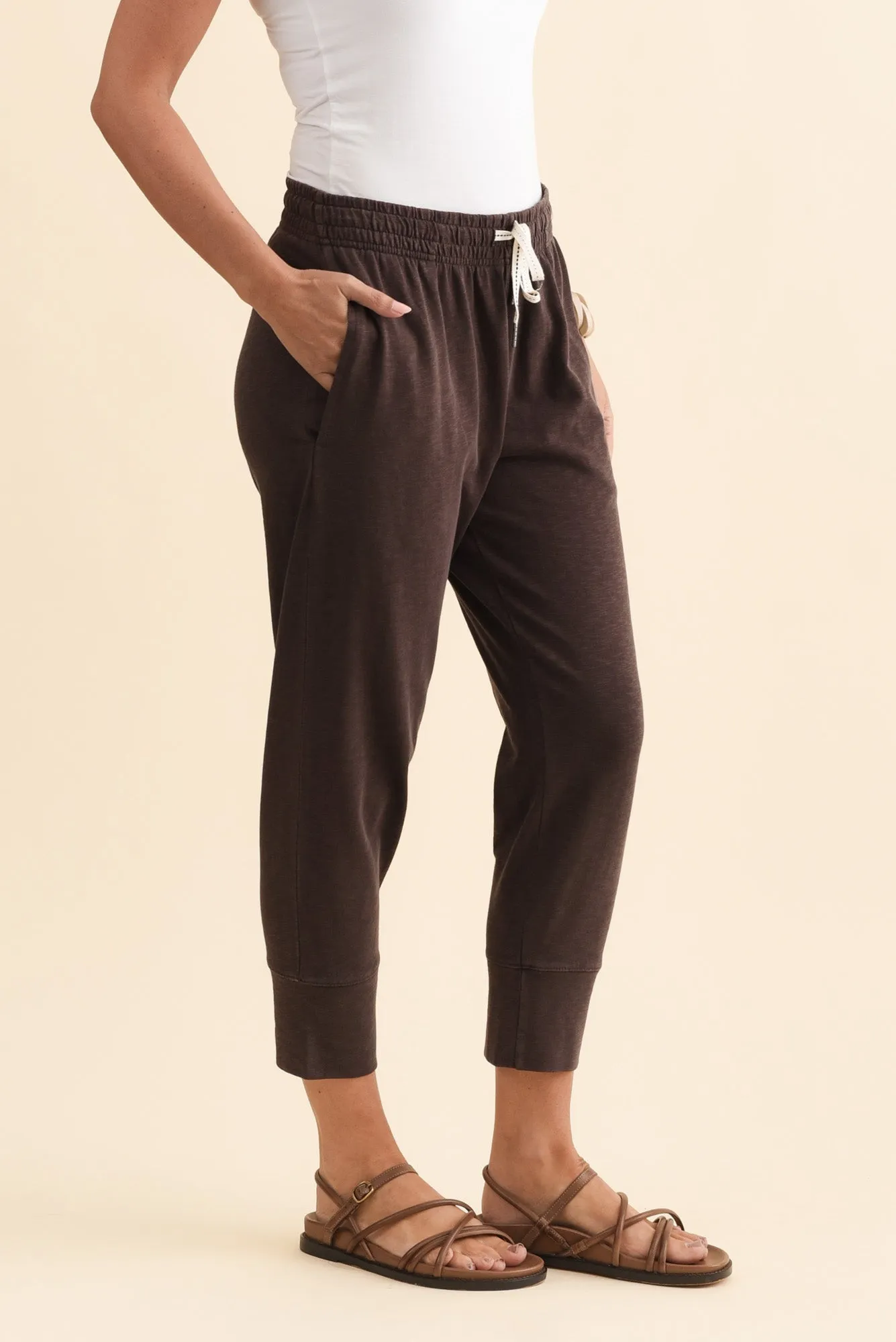 Fundamental Brunch Dark Brown Cotton Pants sold by Blue Bungalow product image thumbnail 4