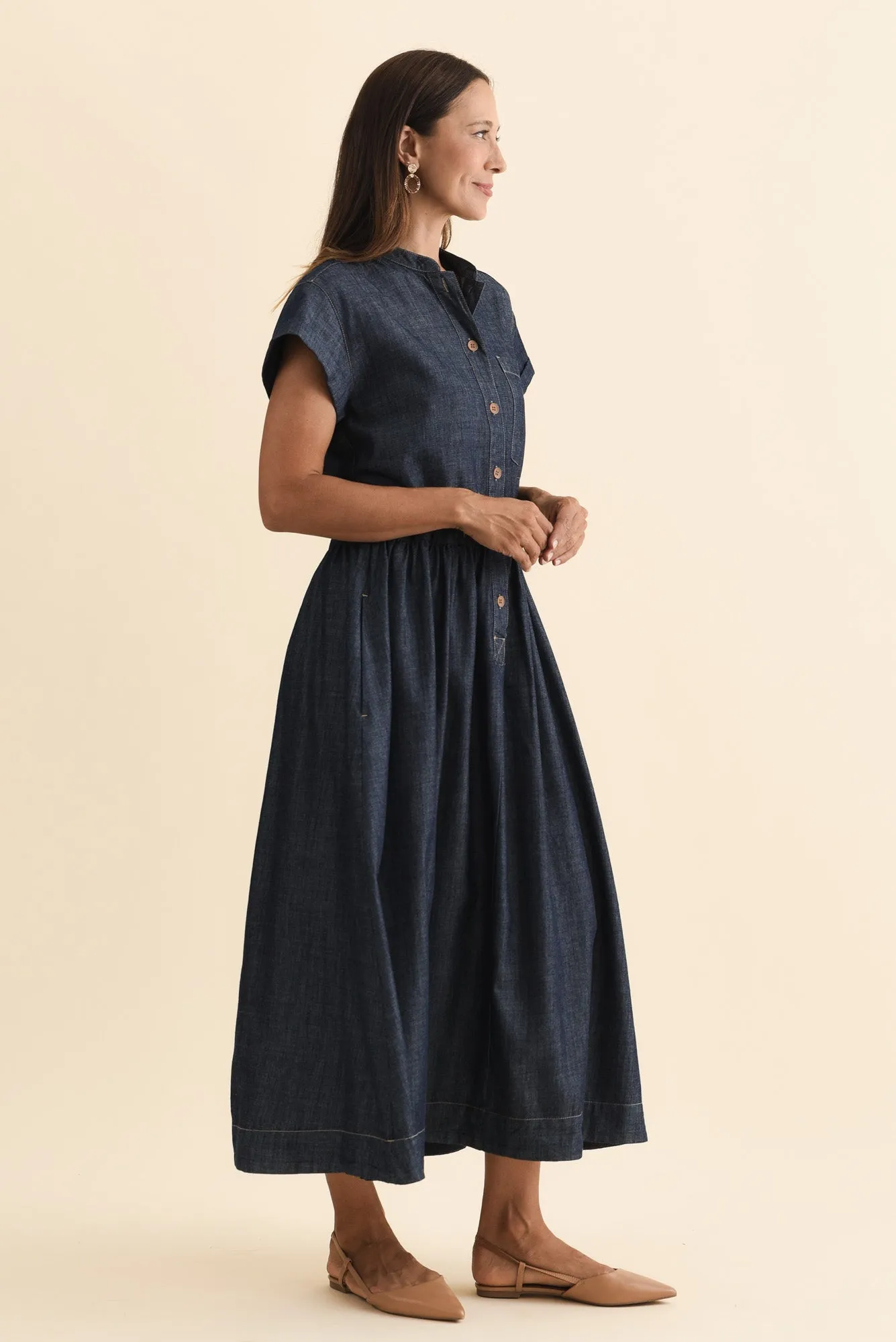 Muhle Indigo Denim Shirt Dress sold by Blue Bungalow product image thumbnail 3