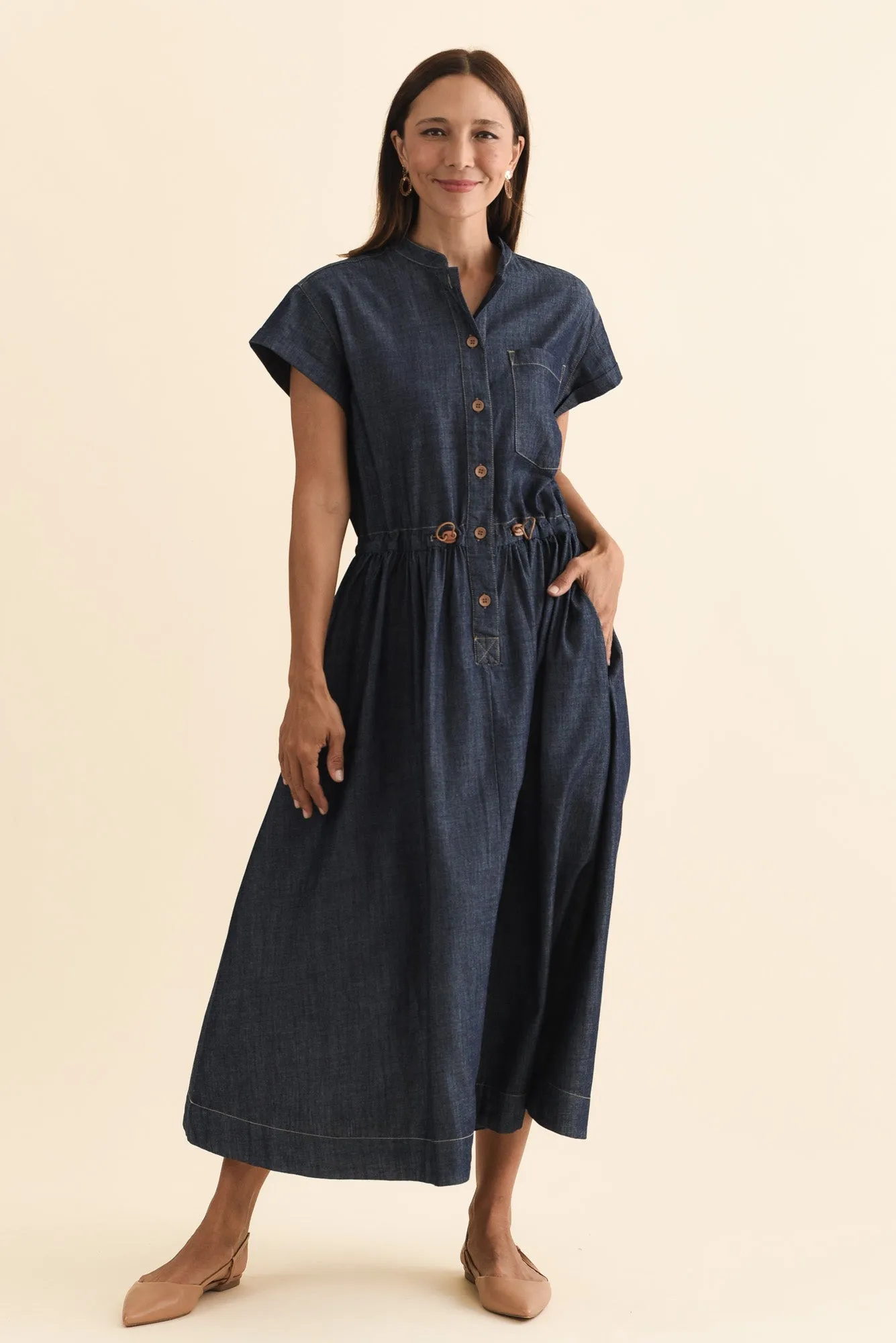 Muhle Indigo Denim Shirt Dress sold by Blue Bungalow product image thumbnail 2
