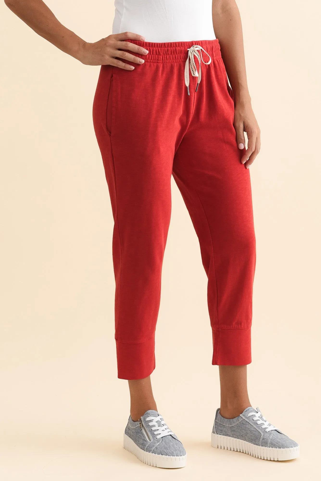 Fundamental Brunch Red Cotton Sweatpants sold by Blue Bungalow product image thumbnail 3