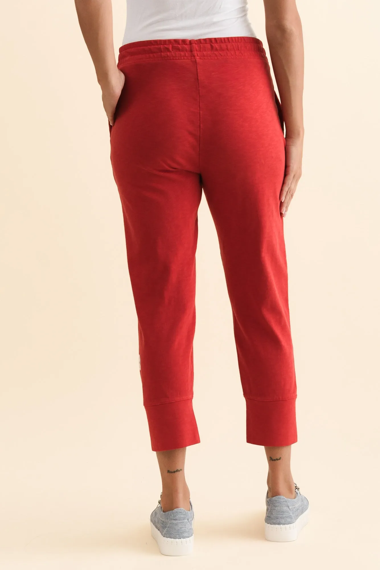Fundamental Brunch Red Cotton Sweatpants sold by Blue Bungalow product image thumbnail 4