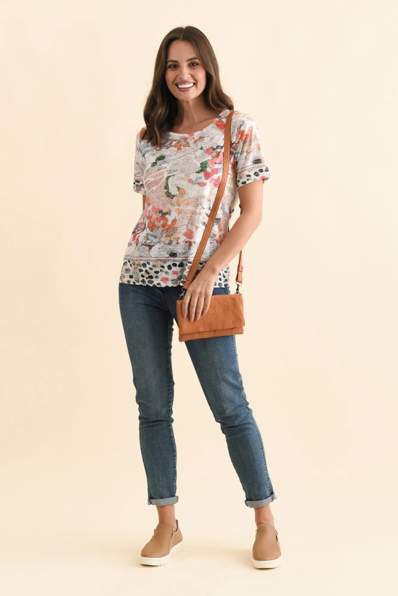 Masie Orange Floral Top sold by Blue Bungalow product image thumbnail 2