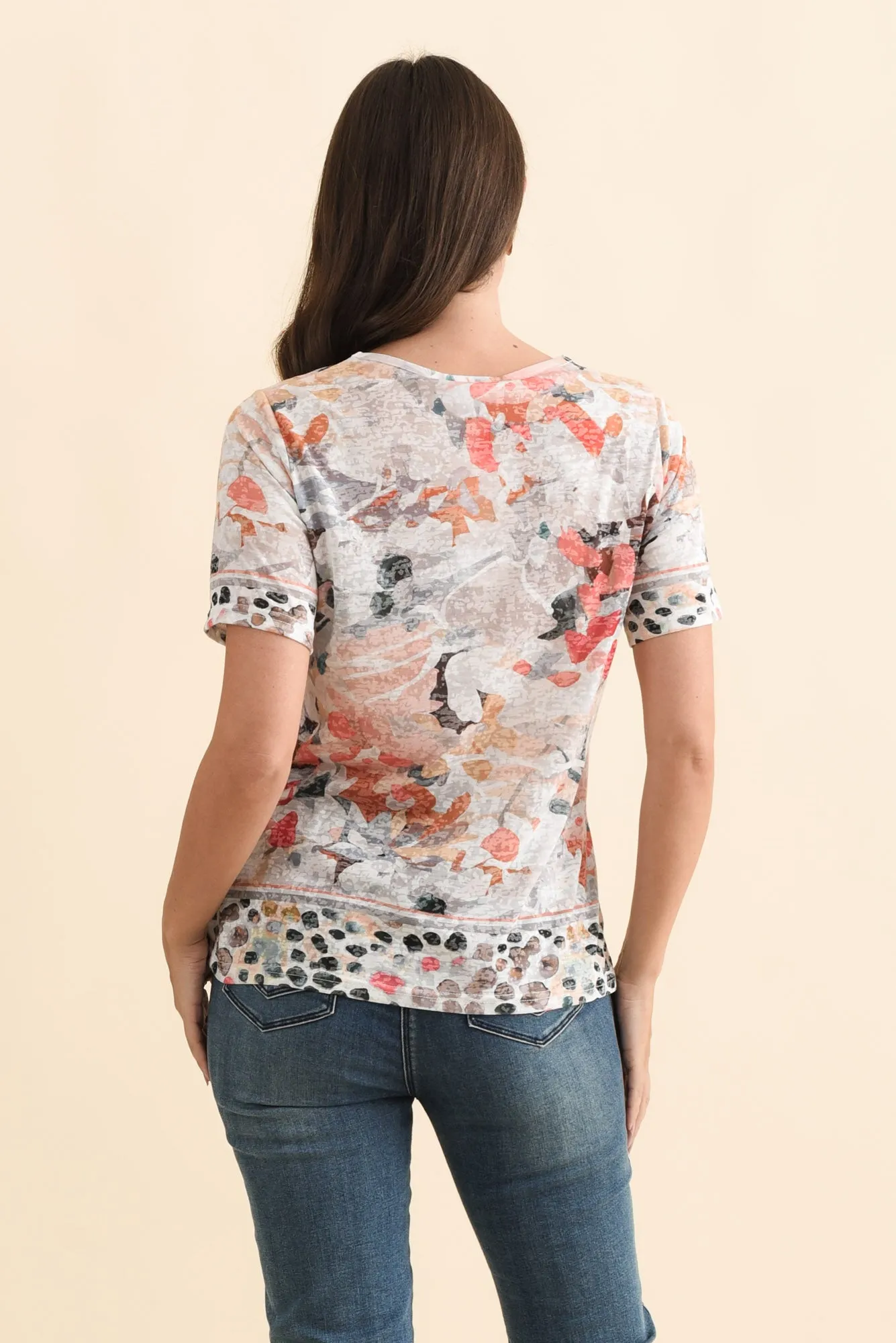 Masie Orange Floral Top sold by Blue Bungalow product image thumbnail 4