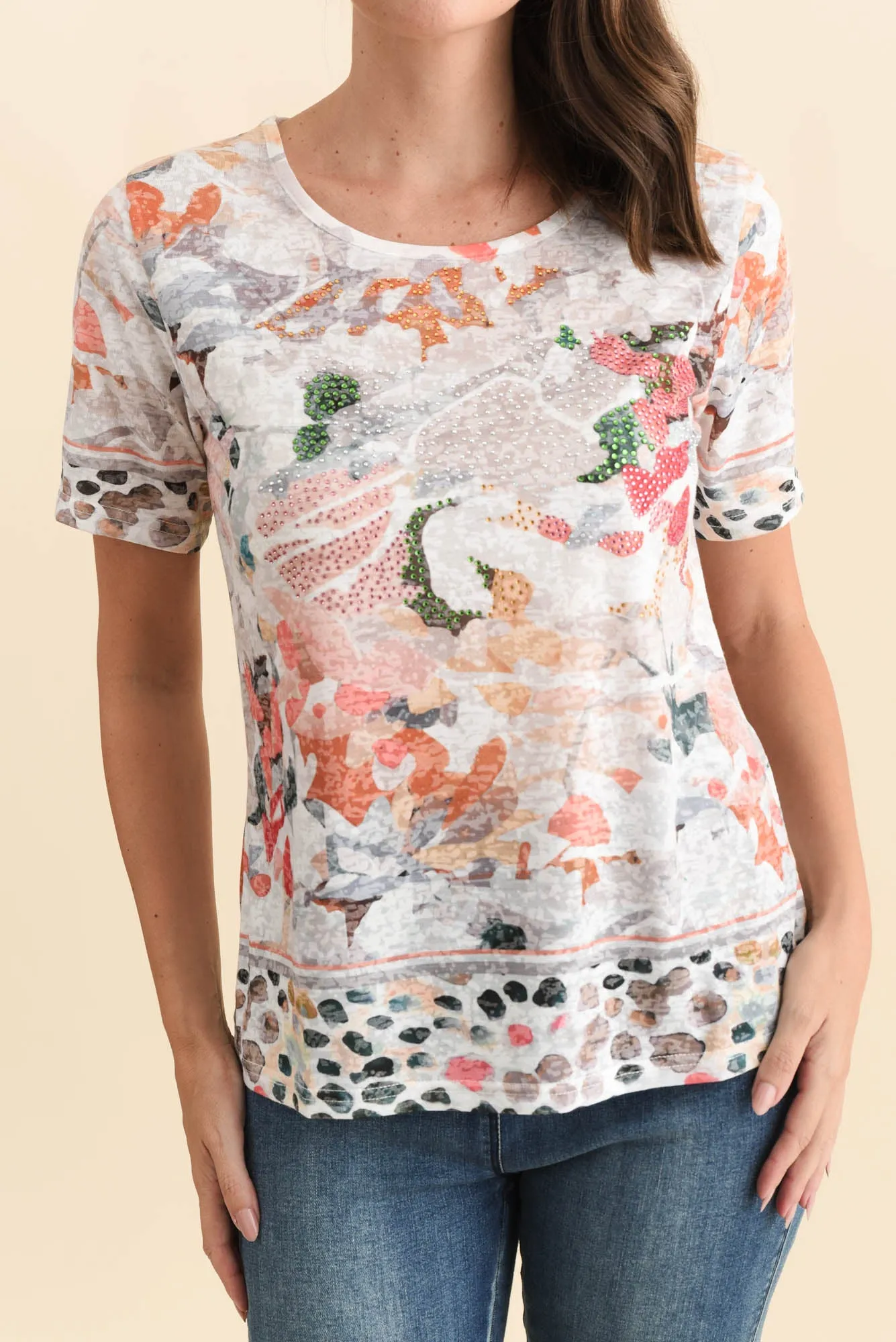 Masie Orange Floral Top sold by Blue Bungalow product image thumbnail 5