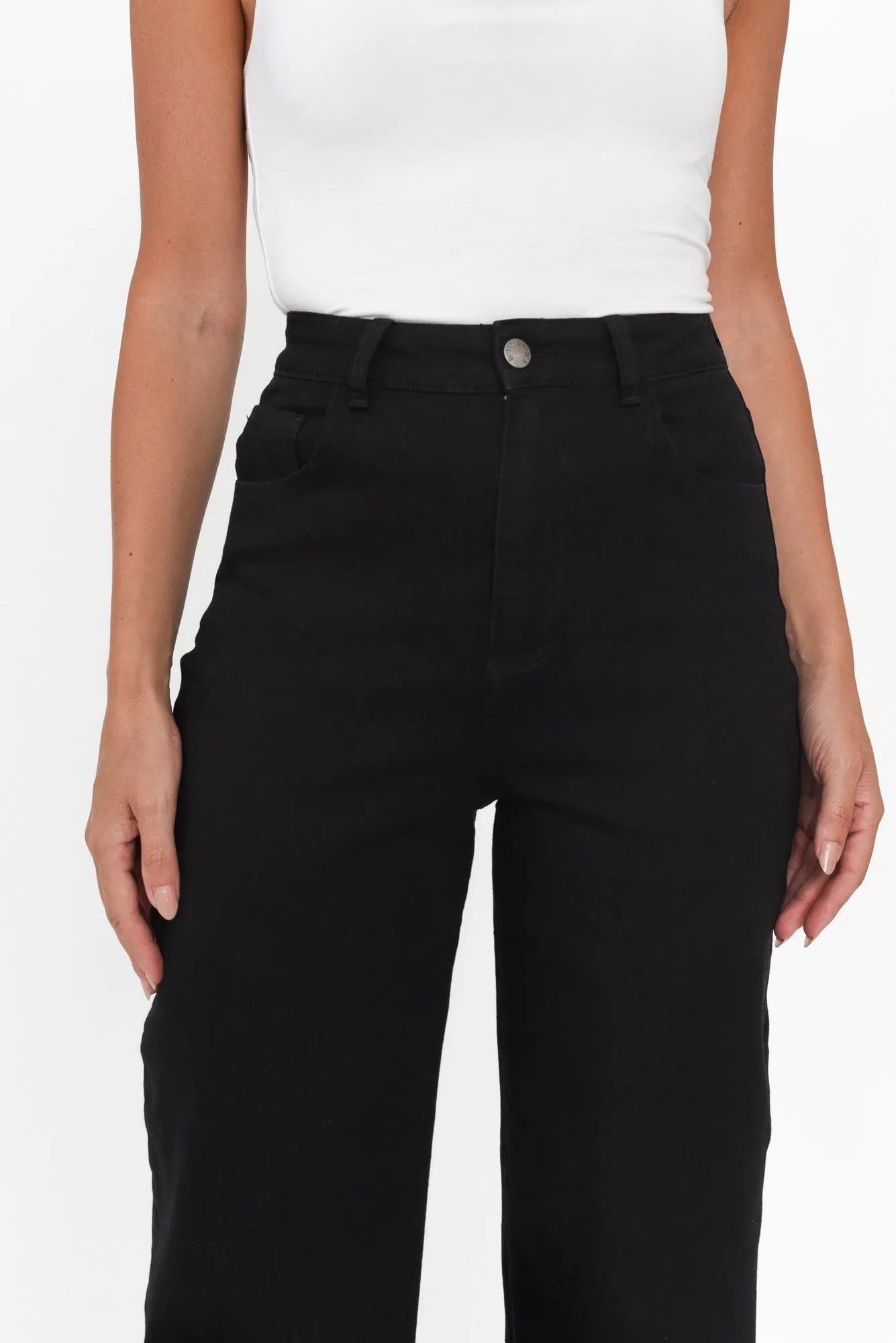 Tabitha Black Denim Crop Jeans sold by Blue Bungalow product image thumbnail 5