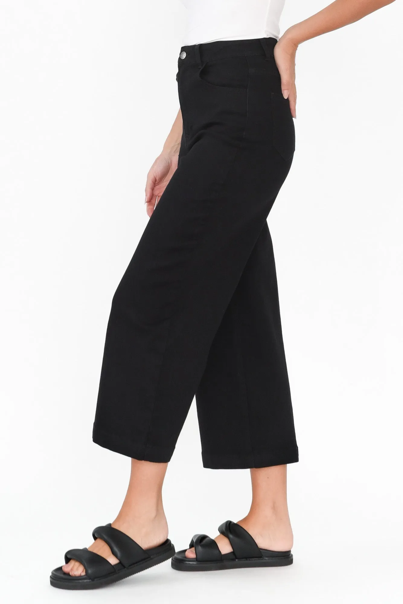 Tabitha Black Denim Crop Jeans sold by Blue Bungalow product image thumbnail 3