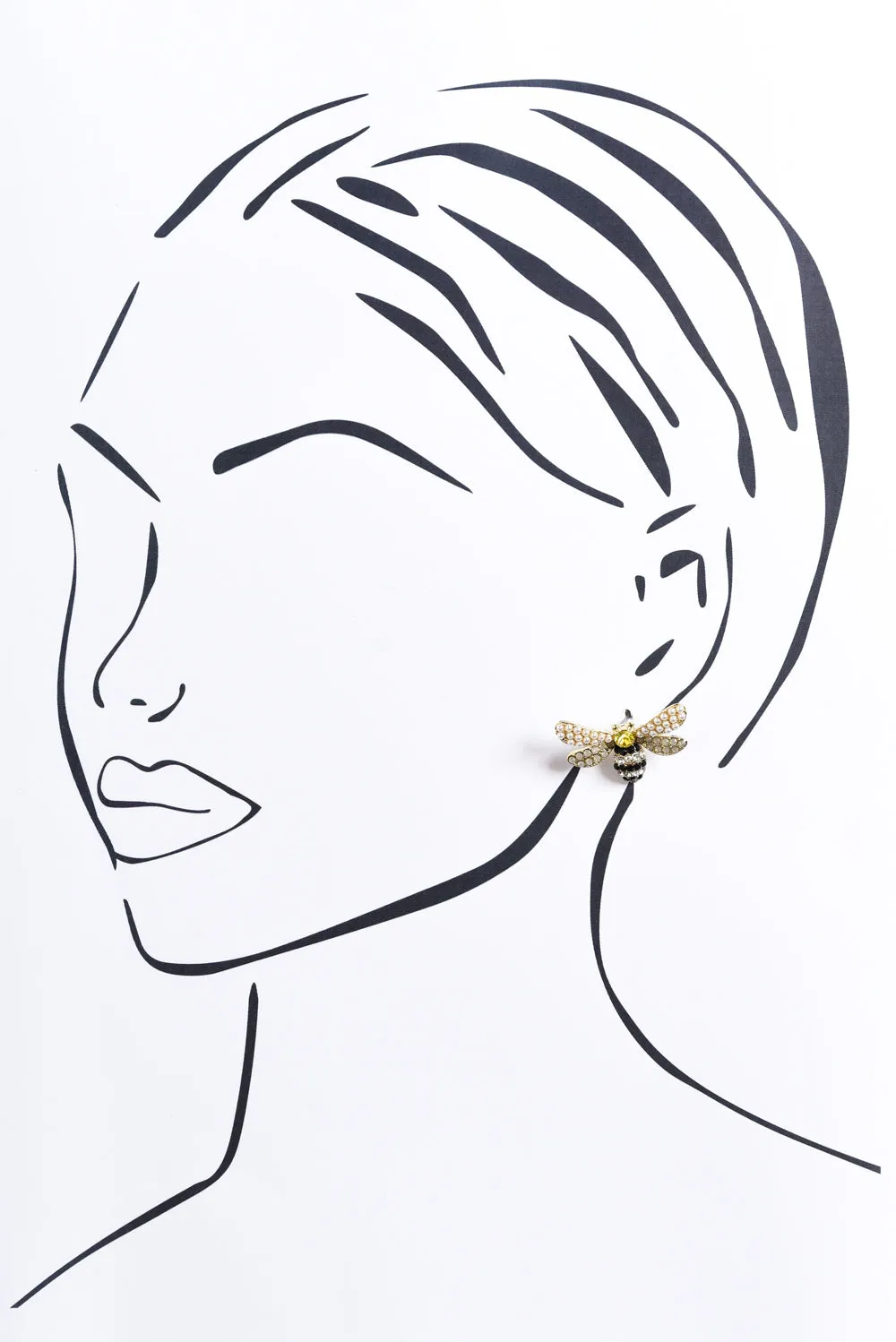 Paradox Silver Bee Stud Earrings sold by Blue Bungalow product image thumbnail 2