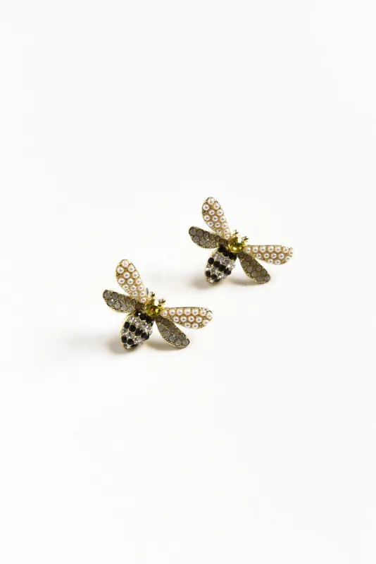 Paradox Silver Bee Stud Earrings sold by Blue Bungalow