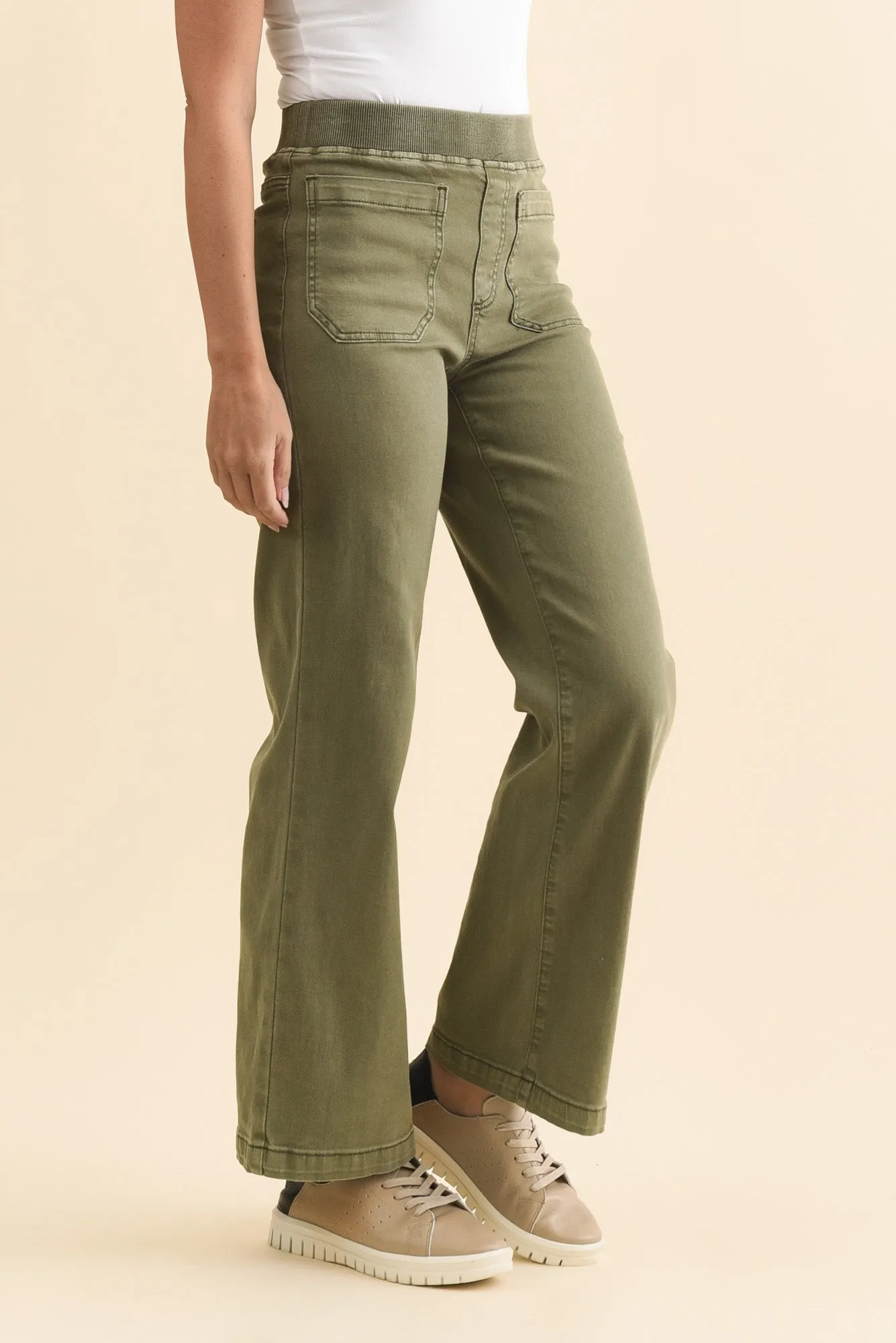 Carpenter Khaki Stretch Jeans sold by Blue Bungalow product image thumbnail 5