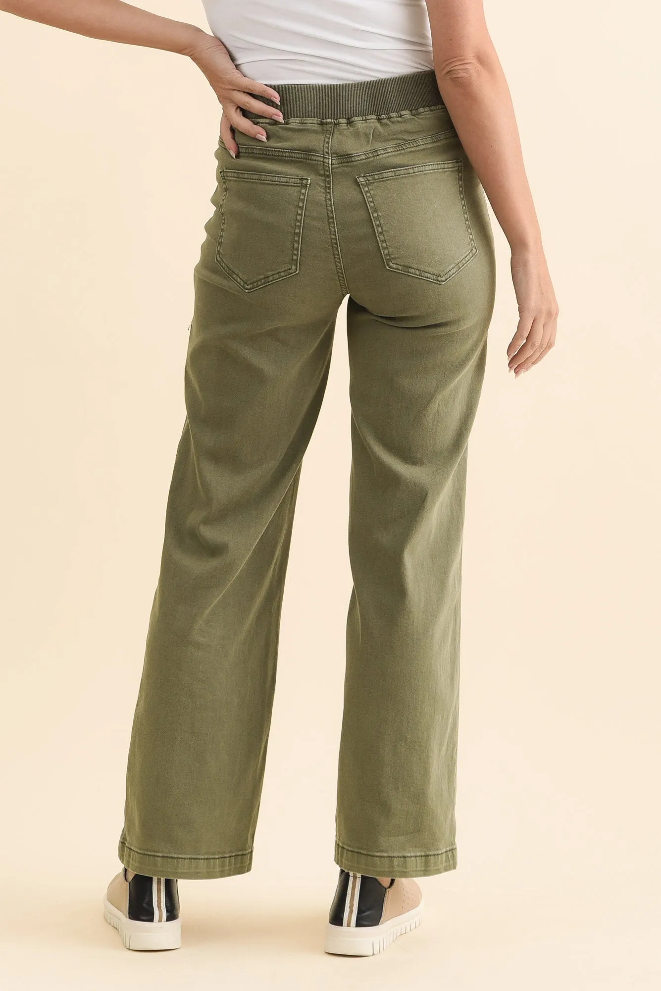 Carpenter Khaki Stretch Jeans sold by Blue Bungalow product image thumbnail 3