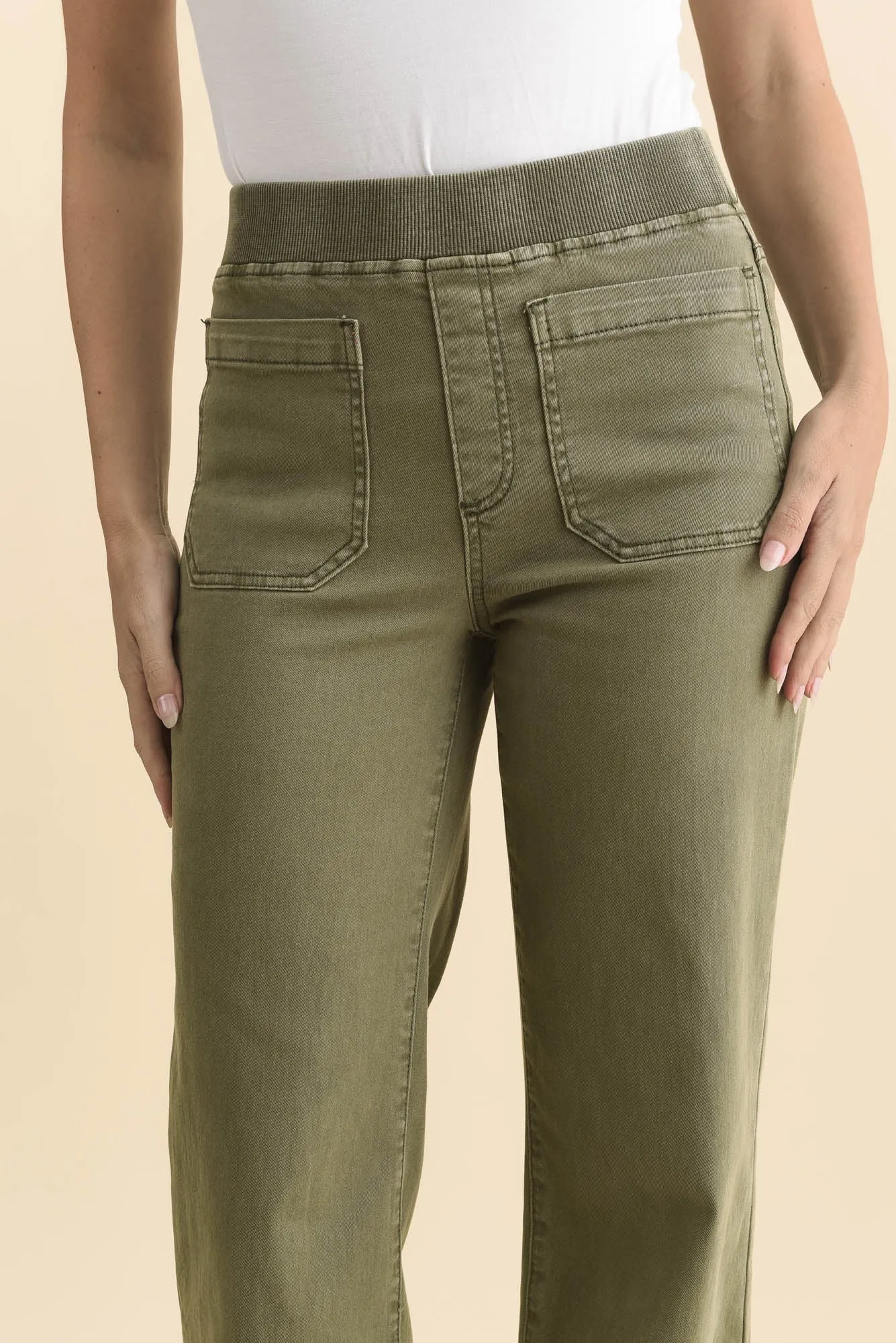 Carpenter Khaki Stretch Jeans sold by Blue Bungalow product image thumbnail 4