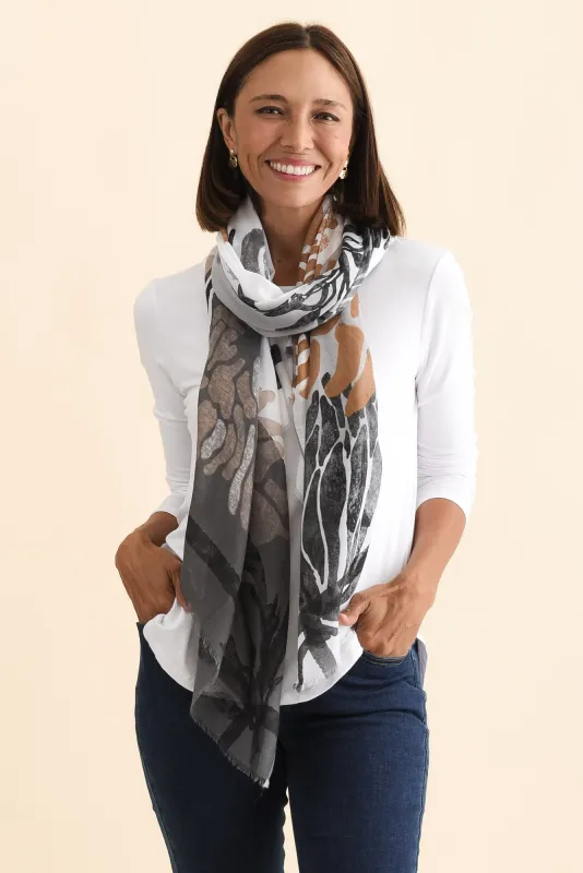 Maleny Black Garden Scarf sold by Blue Bungalow