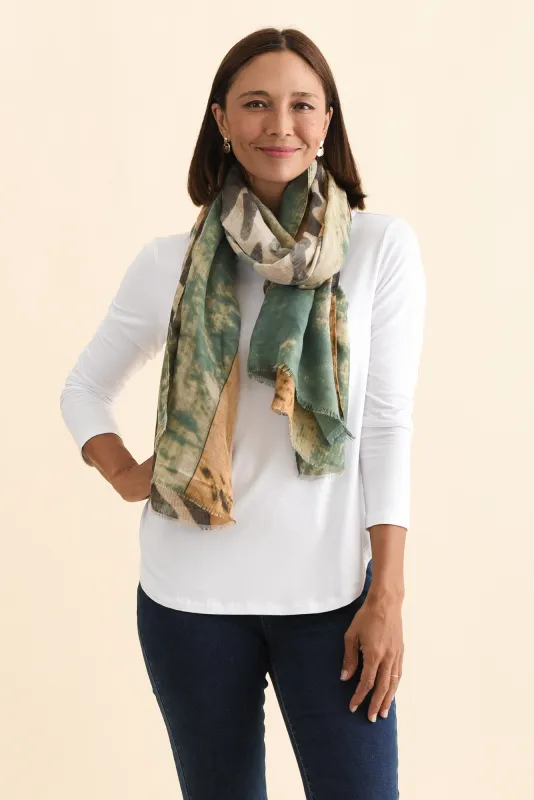 Duke Green Abstract Scarf sold by Blue Bungalow