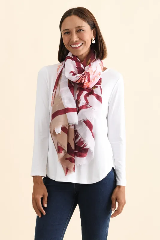 Maleny Pink Garden Scarf sold by Blue Bungalow