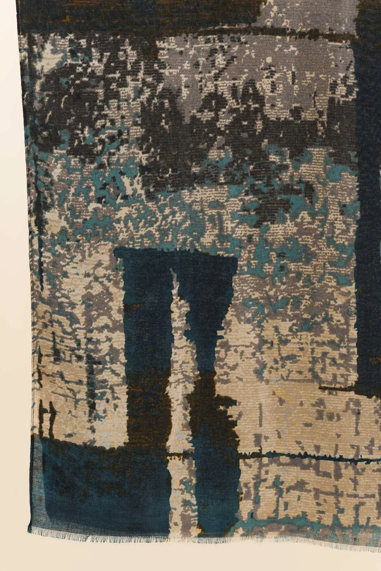 Kallo Navy Abstract Scarf sold by Blue Bungalow product image thumbnail 3