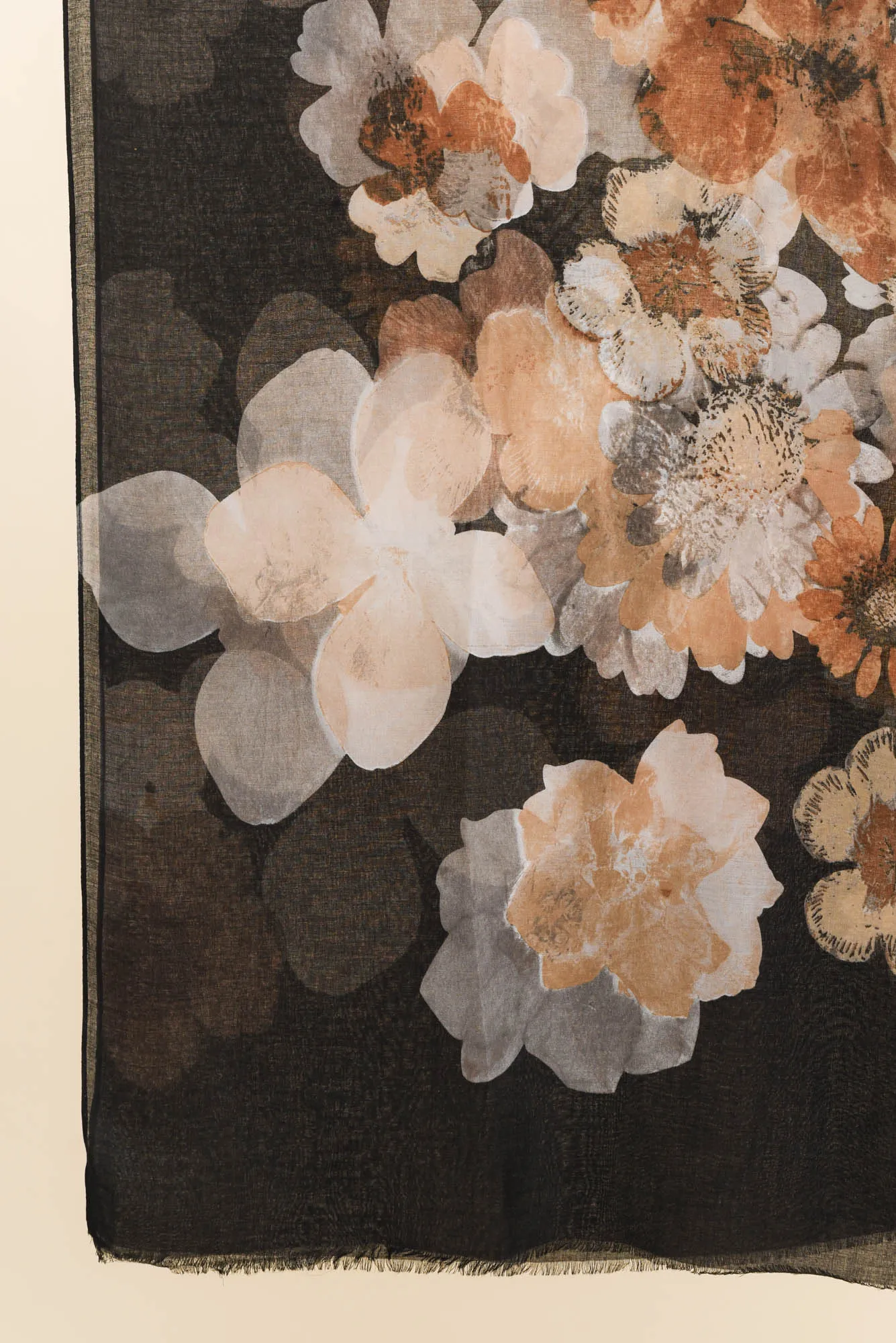 Landry Black Flower Scarf sold by Blue Bungalow product image thumbnail 3