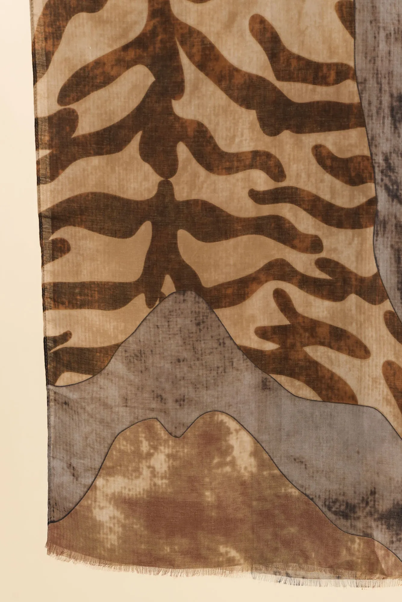 Duke Mocha Abstract Scarf sold by Blue Bungalow product image thumbnail 3