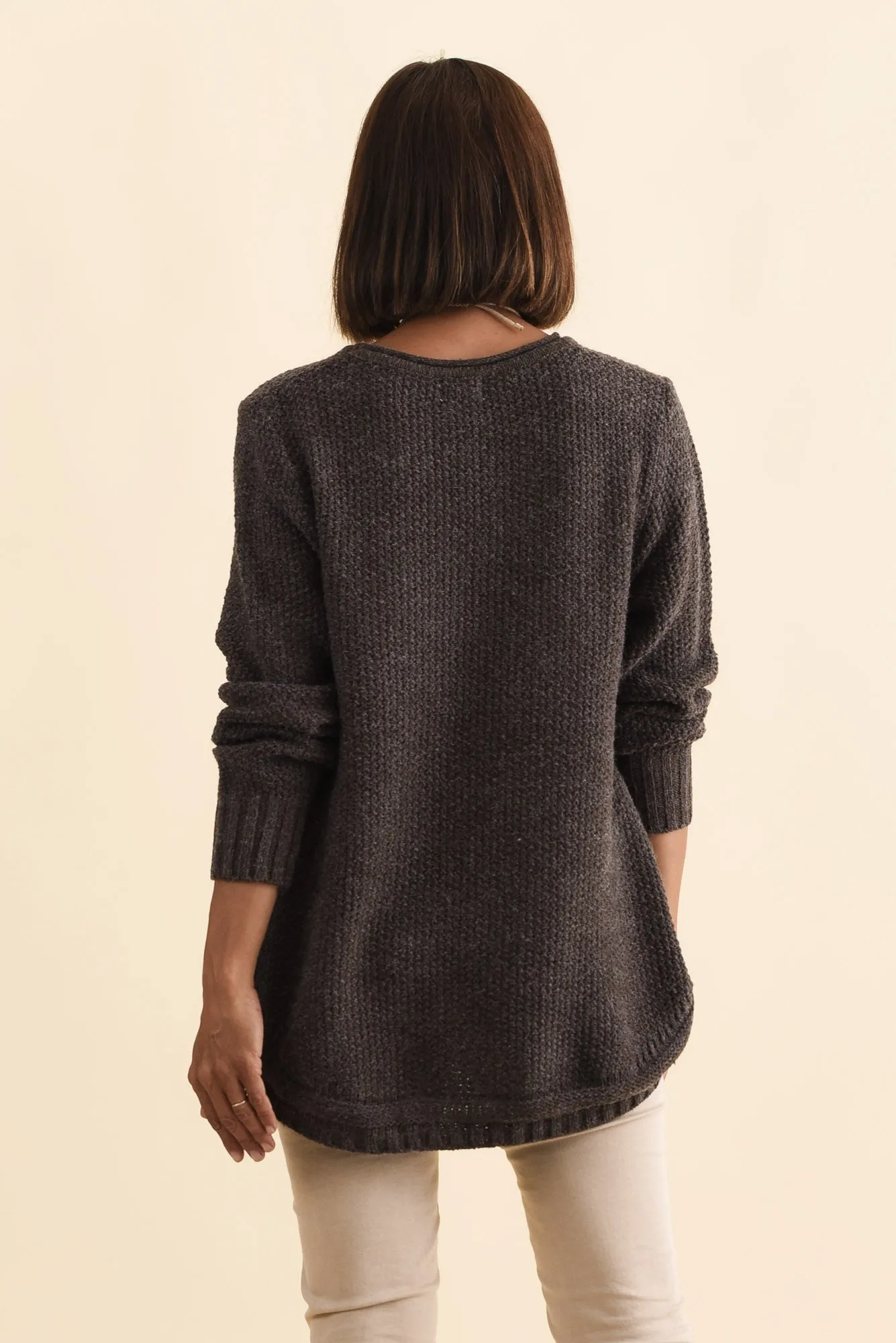 Lucas Chocolate Knit Button Jumper sold by Blue Bungalow product image thumbnail 4