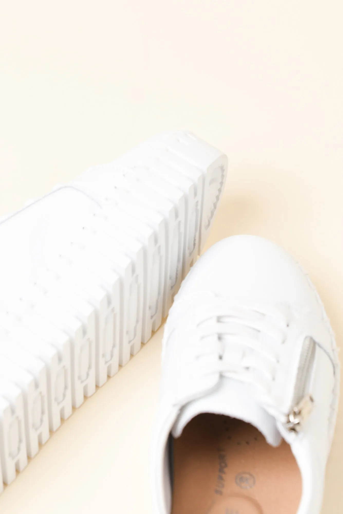 Merusa White Leather Platform Sneaker sold by Blue Bungalow product image thumbnail 3