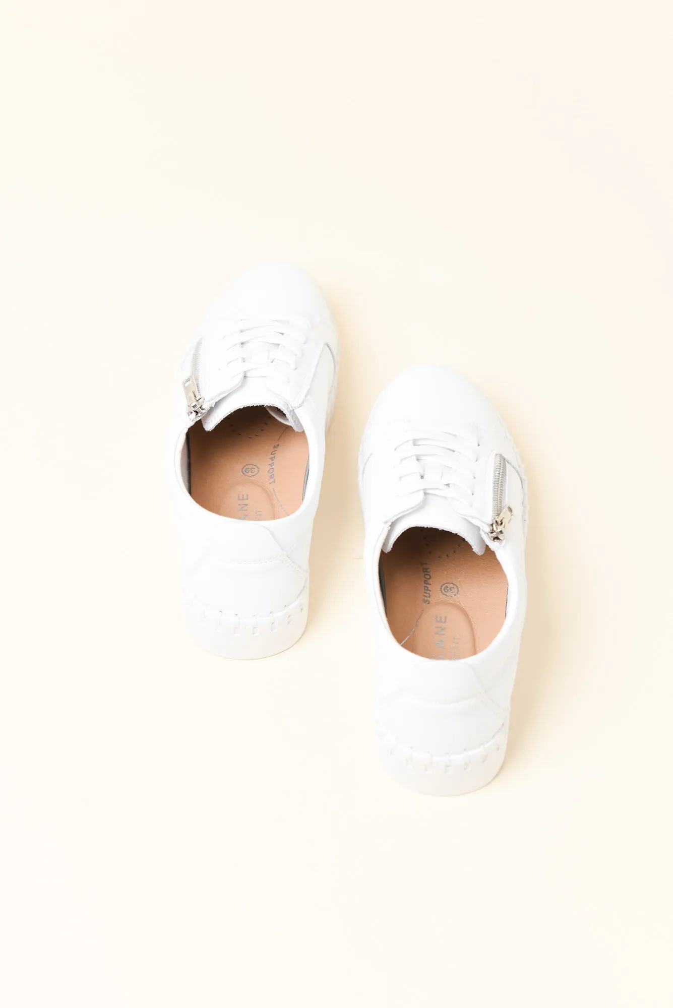 Merusa White Leather Platform Sneaker sold by Blue Bungalow product image thumbnail 4