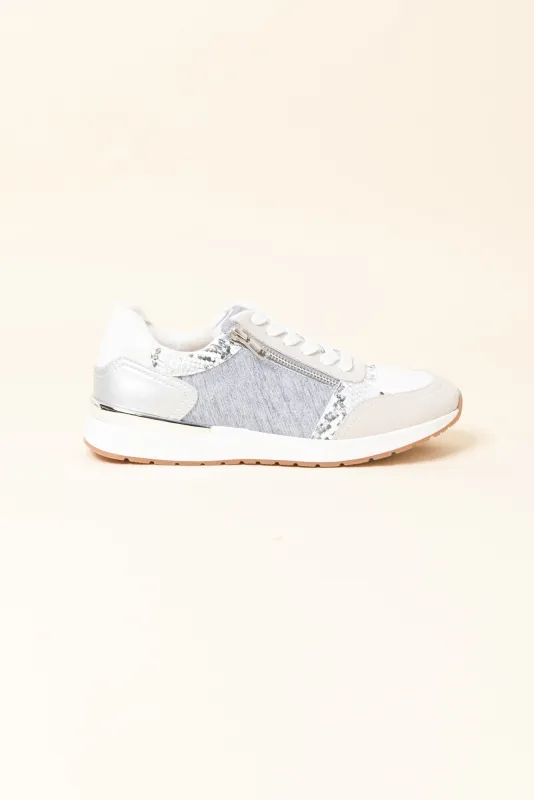 Glebe Denim Multi Leather Zip Sneaker made by Blue Bungalow