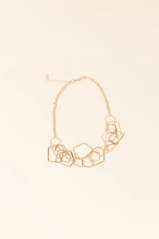 Coby Gold Geo Link Necklace made by Blue Bungalow