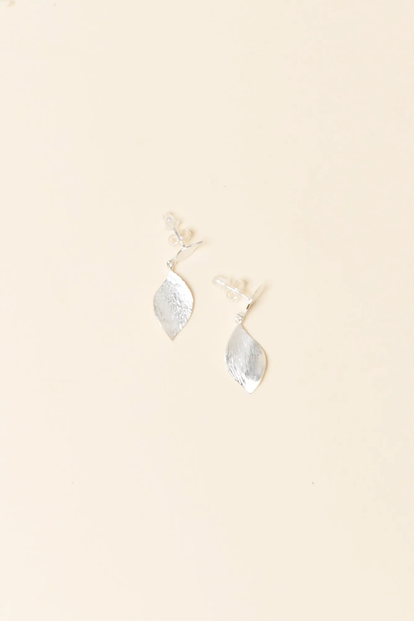 Lyndall Silver Leaf Drop Earrings sold by Blue Bungalow