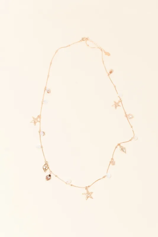 Scala Gold Shell Charm Necklace made by Blue Bungalow