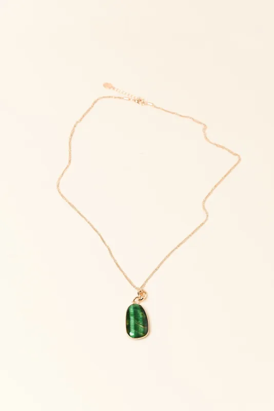 Fable Green Pendant Necklace sold by Blue Bungalow