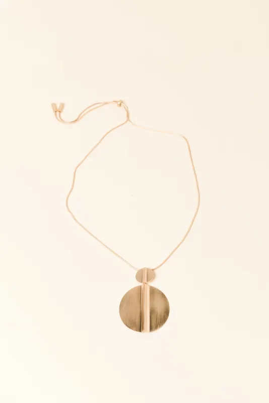 Zarah Gold Disc Necklace sold by Blue Bungalow