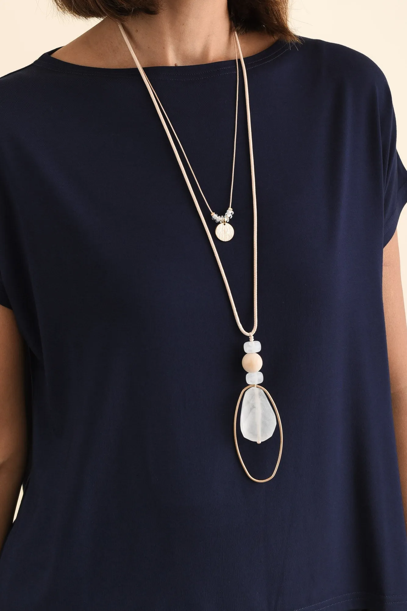 Wilde Navy Bamboo Box Tee sold by Blue Bungalow product image thumbnail 5