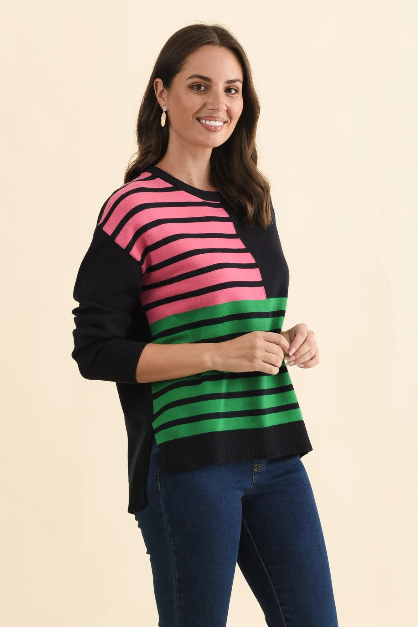 Effie Navy Stripe Knit Jumper sold by Blue Bungalow product image thumbnail 3