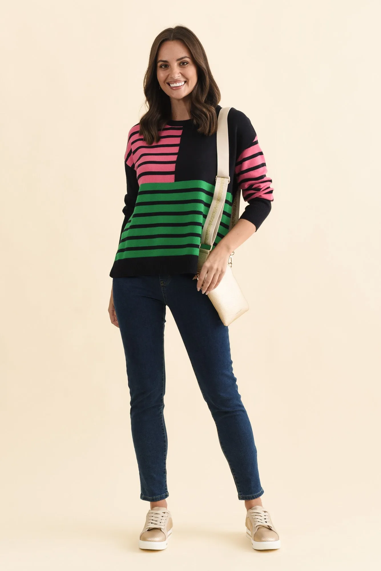 Effie Navy Stripe Knit Jumper sold by Blue Bungalow product image thumbnail 2
