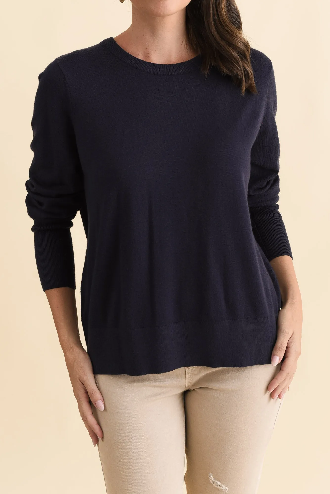 Sunny Navy Long Sleeve Knit Top sold by Blue Bungalow product image thumbnail 5
