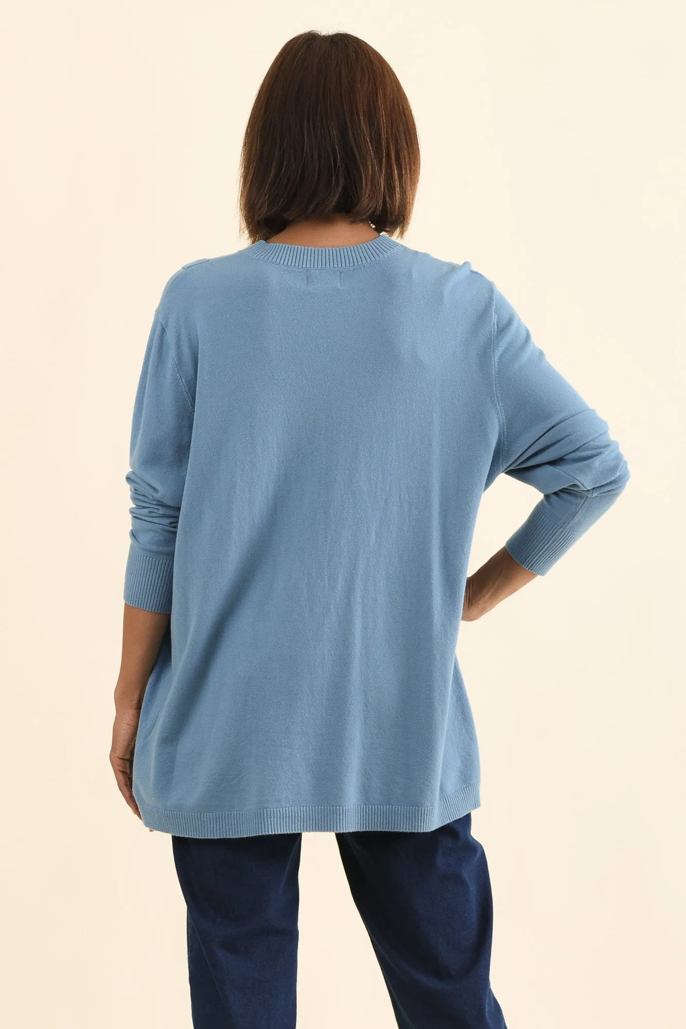 Dianne Blue Button Knit Jumper sold by Blue Bungalow product image thumbnail 4