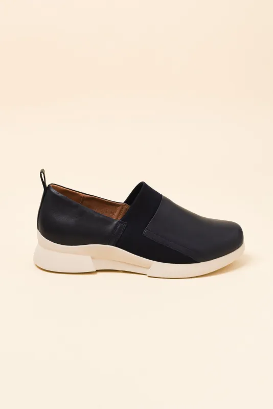 Jamaica Navy Leather Loafer made by Blue Bungalow
